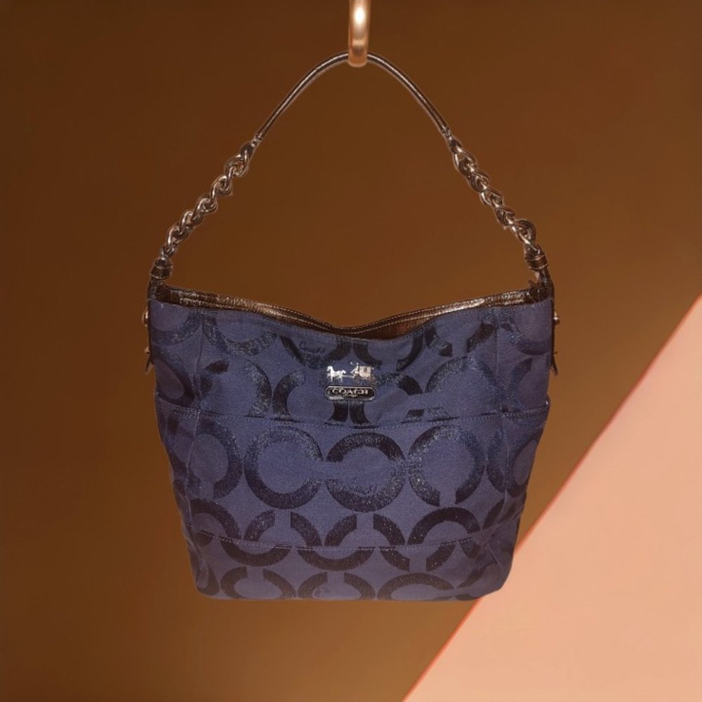 Authentic Coach Madison Tribeca Signature Op Art Handbag [No D0982-14188]